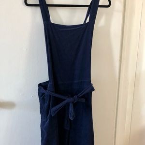 Wide Leg Velvet Overall